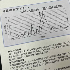a paper with a graph on it 脳ストレステスト結果